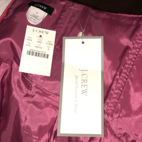 J Crew Pink SILK TAFFETA HALTER SANGLÉ Size 6 - Picture 7 of 7